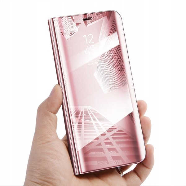 Clear View Flip Case für Huawei Y7 Prime 2018 Handy Hülle Spiegel Tasche Bumper Mirror Schutz Etui