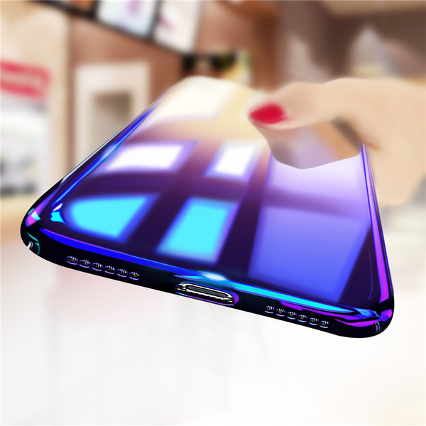 Farbwechsel Handy Hülle für Samsung Galaxy S9+ Plus Case Bumper Schutz Back Cover Etui