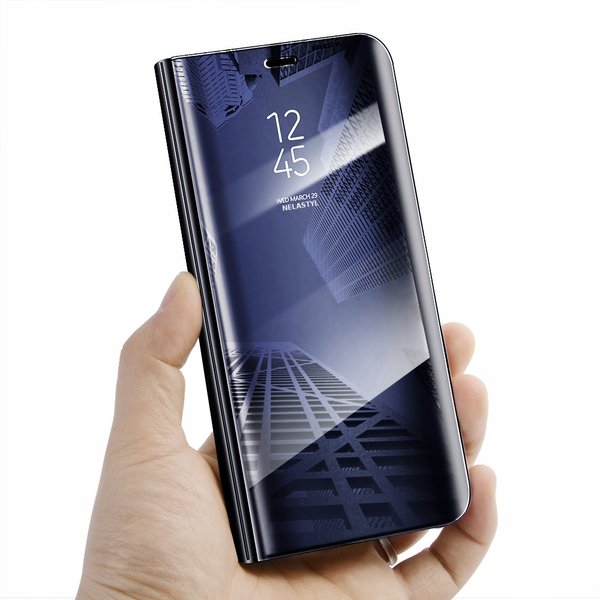 Clear View Flip Case für Samsung Galaxy A6+ Plus 2018 Handy Hülle Spiegel Tasche Bumper Mirror