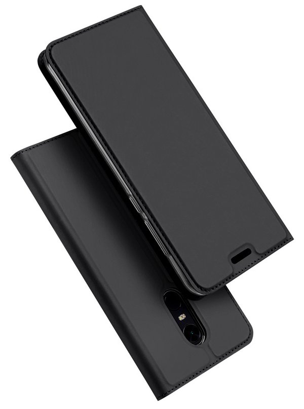 Handy Tasche für Xiaomi Redmi 5 Plus Flip Hülle Schwarz