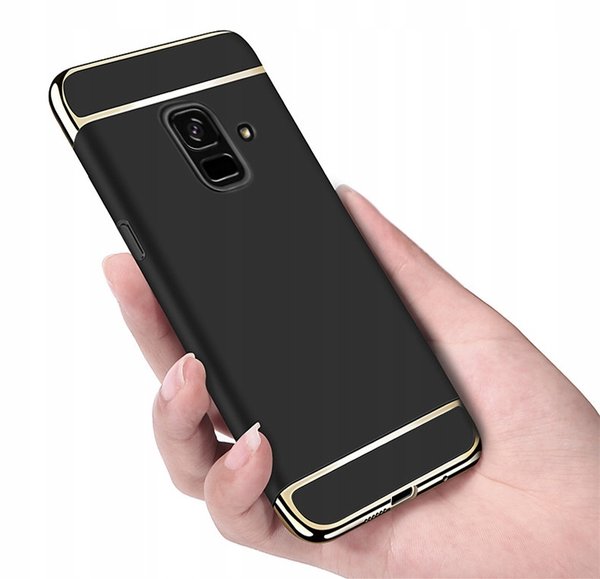Handy Hülle Full Cover für Samsung Galaxy J6 2018 Slim Schutz Case Tasche Bumper Chrom Schale