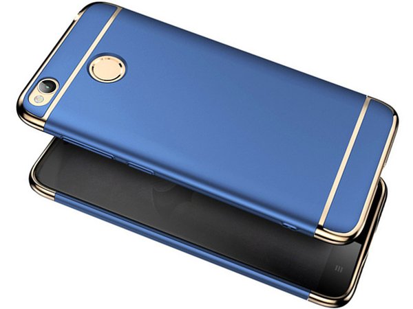 Handy Hülle Full Cover für Xiaomi Redmi 4X Slim Schutz Case Tasche Bumper Chrom Schale