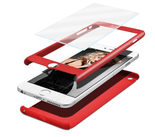 Hülle für iPhone 7 Plus Full Cover 360° Grad Handy Schutz Schale Case