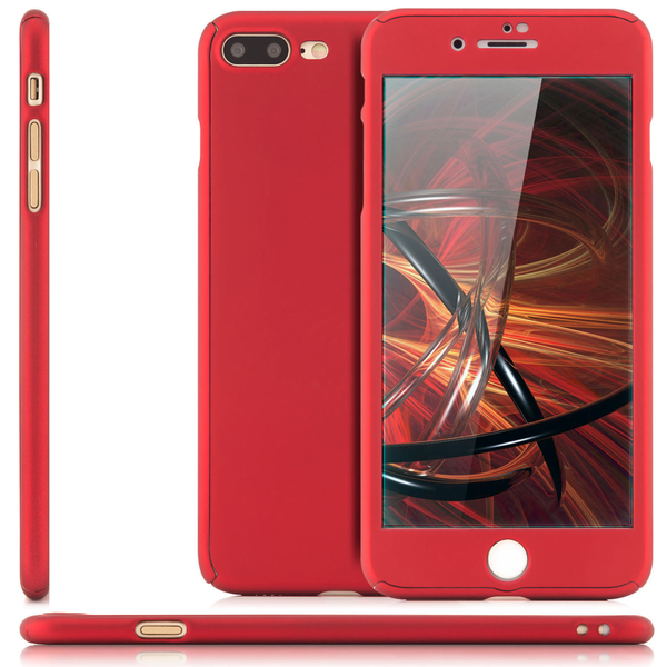 Hülle für iPhone 7 Plus Full Cover 360° Grad Handy Schutz Schale Case