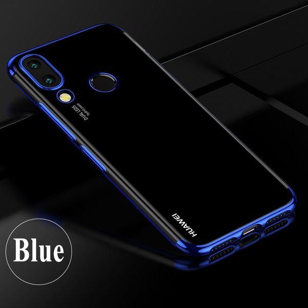 Silikon Hülle für Huawei P20 Lite Glanz Rand Handy Cover Schutz Case Clear