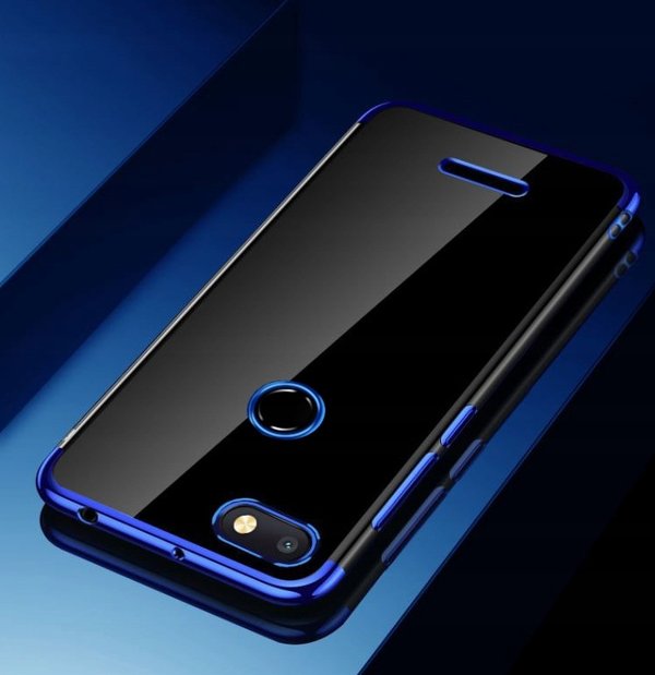 Silikon Hülle für Xiaomi Redmi 6 Glanz Rand Handy Cover Schutz Case Clear