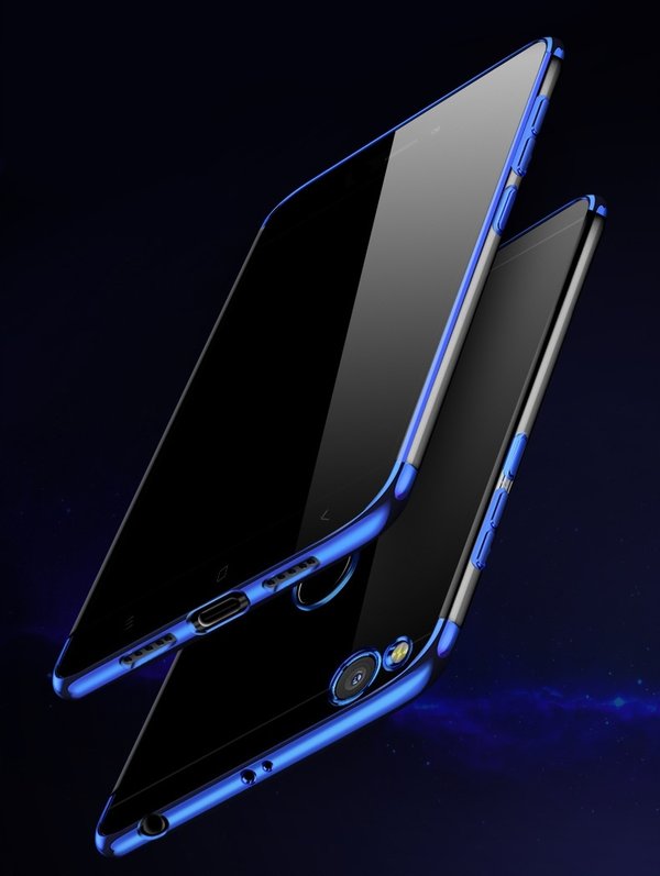 Silikon Hülle für Xiaomi Redmi 4X Glanz Rand Handy Cover Schutz Case Clear