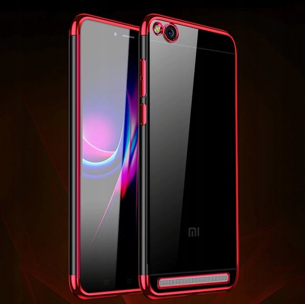 Silikon Hülle für Xiaomi Redmi 5A Glanz Rand Handy Cover Schutz Case Clear