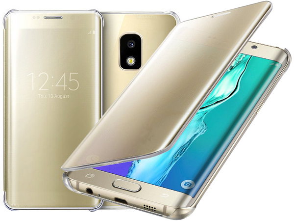 Schutzhülle für Samsung Galaxy J5 2017 Handy Hülle Spiegel Flip Clear View Case Mirror Cover Tasche