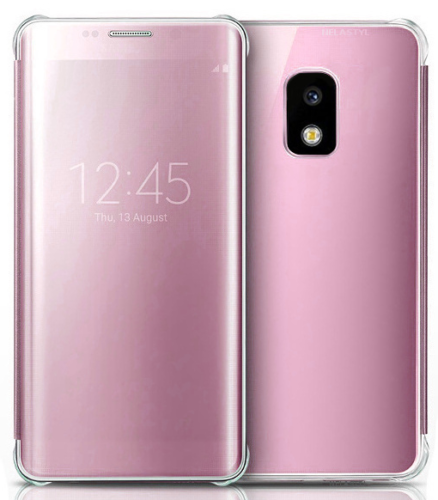 Schutzhülle für Samsung Galaxy J7 2017 Handy Hülle Spiegel Flip Clear View Case Mirror Cover Tasche