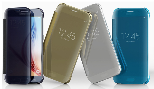 Schutzhülle für Samsung Galaxy S7 Handy Hülle Spiegel Flip Clear View Case Mirror Cover Tasche