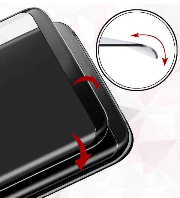 Display Schutz Glas für Samsung S8+ Plus Hartglas Full Glue