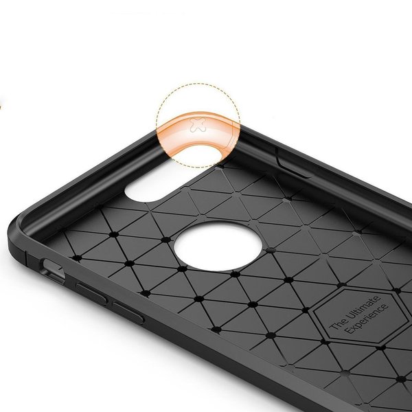 TPU Silikon Case für iPhone 7 Plus Carbon Optik Brushed Schutz Cover Hülle
