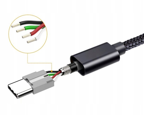 USB Kabel Typ C Ladekabel Quick Charge 3.0 Nylon Datenkabel 1m für Mobile Geräte