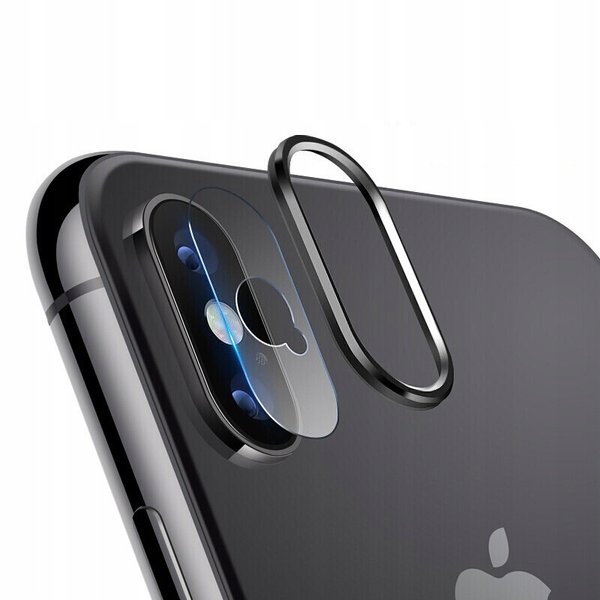Kamera Schutz Glas + Aluminium Rahmen für iPhone XS Max Handykamera Linsen Schutzfolie
