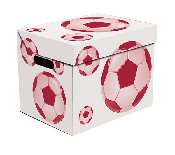 Aufbewahrungsbox Mit Deckel Deko Karton Aus Pappe Mehrzweckbox - Fußball
