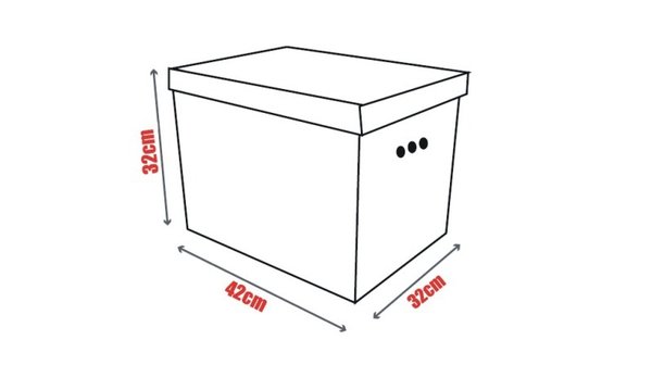 Aufbewahrungsbox Mit Deckel Deko Karton Aus Pappe XXL / A4 Mehrzweckbox - Blätter