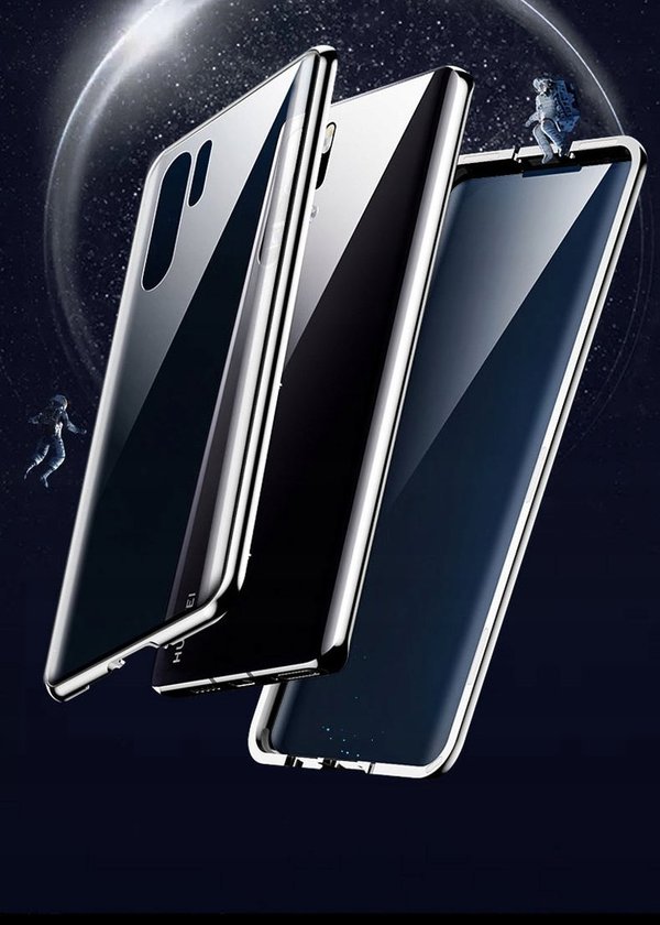 Dual Glass Magnetic Case für Huawei P30 Pro Handy Hülle 360 Bumper Schutz