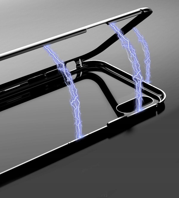 Dual Glass Magnetic Case für Xiaomi Redmi Note 7 Handy Hülle 360 Bumper Schutz