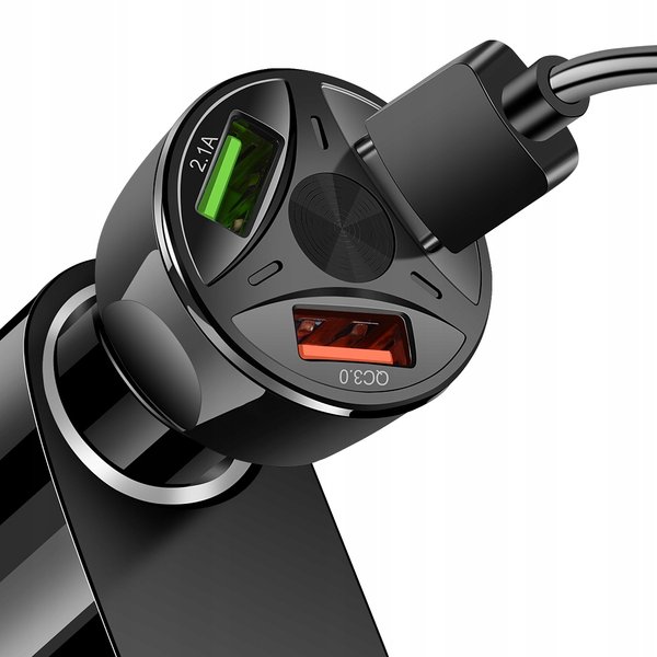 KFZ Ladegerät 3 Fach Port Auto USB Schnellladeadapter Car Quick Charger 12V / 24V