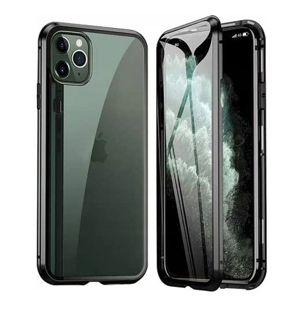Dual Glass Magnetic Case für iPhone 11 (6,1“) Handy Hülle 360 Bumper Schutz