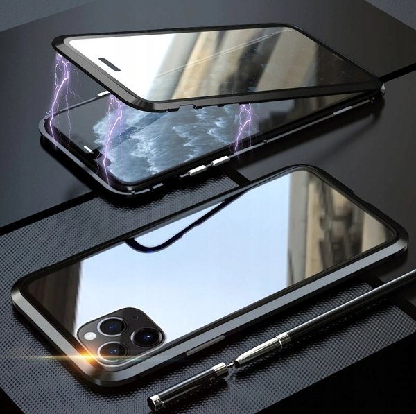 Dual Glass Magnetic Case für iPhone 11 PRO MAX Handy Hülle 360 Bumper Schutz