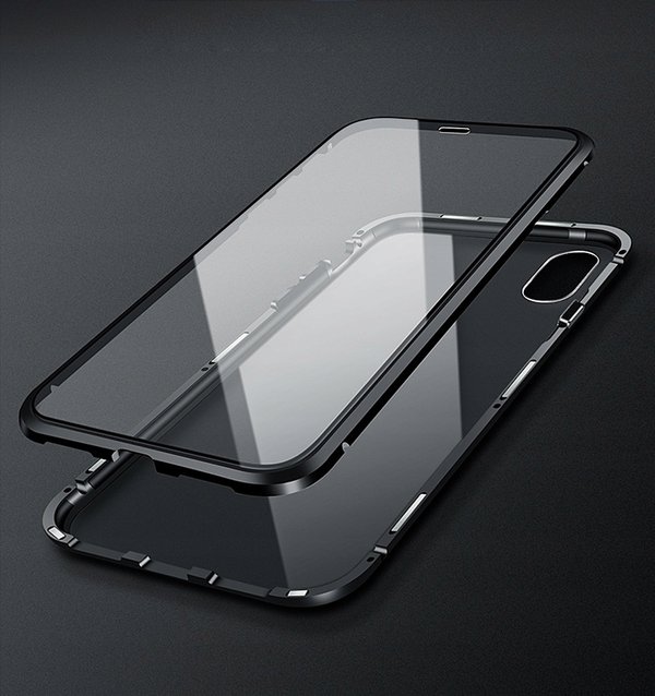 Dual Glass Magnetic Case für iPhone X Handy Hülle 360 Bumper Schutz