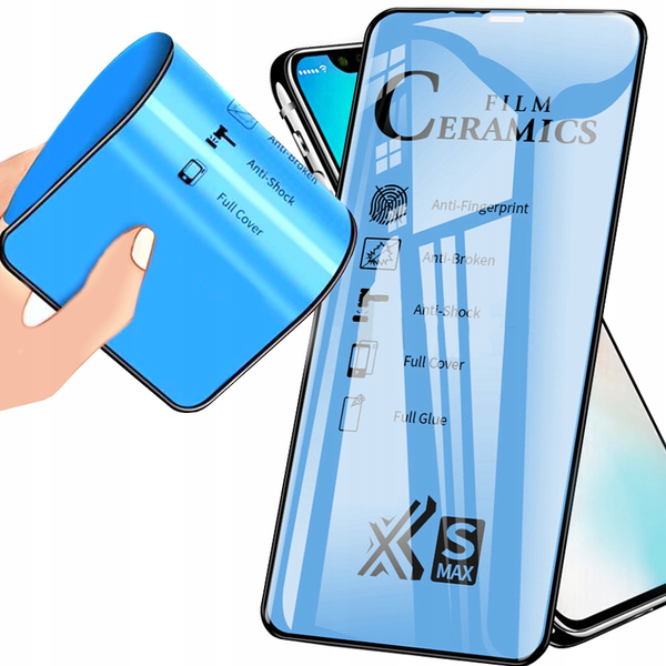 Flexible Hybrid Glas Folie für Xiaomi Redmi 8A Full Glue Schutzglas Klar
