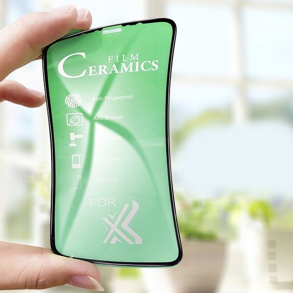 Flexible Hybrid Glas Folie für iPhone XS Full Glue Schutzfolie Klar
