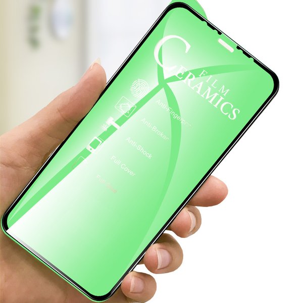 Flexible Hybrid Glas Folie für iPhone XS MAX Full Glue Schutzglas Klar