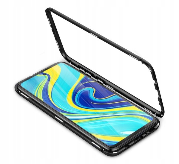 Dual Glass Magnetic Case für Xiaomi Redmi Note 9 PRO Handy Hülle 360 Bumper Schutz