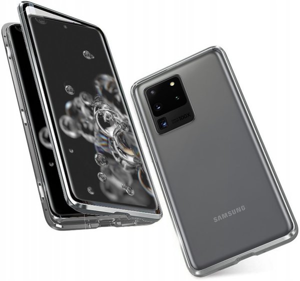 Dual Glass Magnetic Case für Samsung S20 Ultra (6.9") Handy Hülle 360 Bumper Schutz
