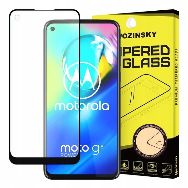 Schutzglas Displayschutz für Motorola Moto G8 Power Panzerfolie Full Glue Hartglas
