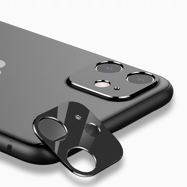 Kamera Schutz Glas + Aluminium Rahmen für iPhone 12 (6,1“) Handykamera Linsen Schutzfolie