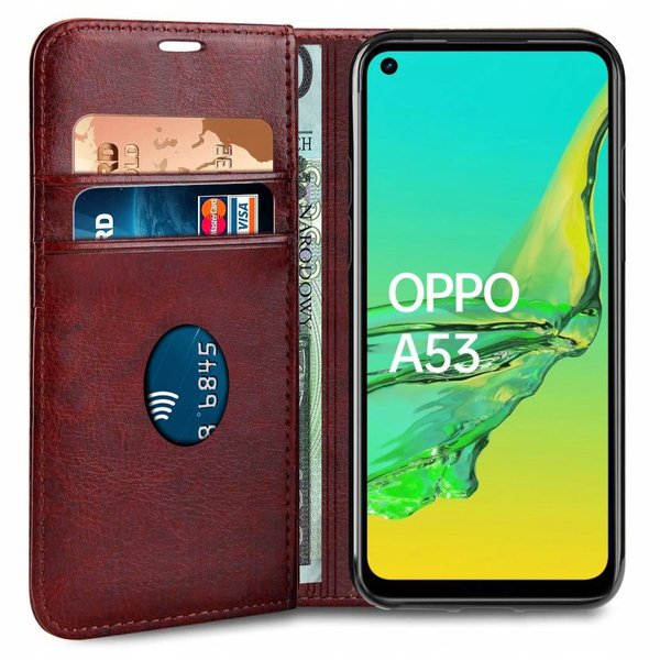 Leder Handy Tasche für OPPO A53 Schutzhülle Etui