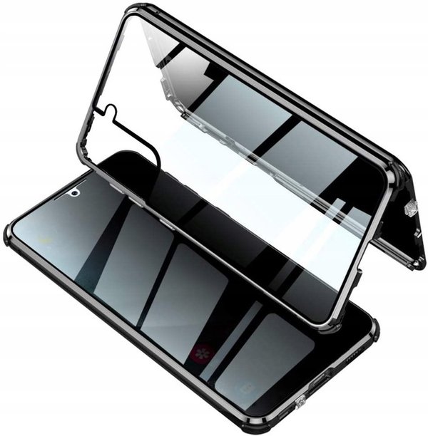 Dual Glass Magnetic Case für Samsung S21 Plus (6,7“) Handy Hülle 360 Bumper Schutz