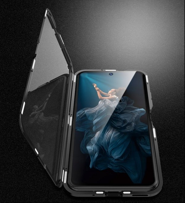Dual Glass Magnetic Case für Samsung S21 Ultra (6,8“) Handy Hülle 360 Bumper Schutz
