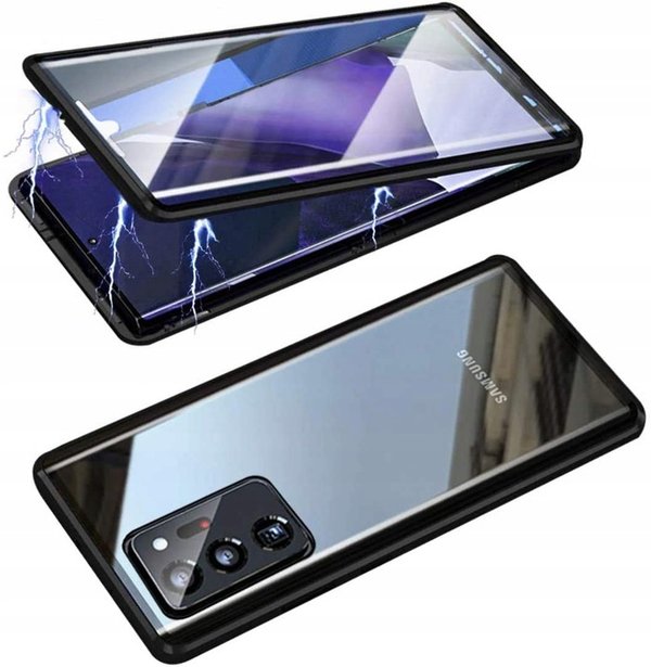 Dual Glass Magnetic Case für Samsung S21 Ultra (6,8“) Handy Hülle 360 Bumper Schutz