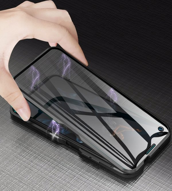 Xiaomi Redmi Note 8 PRO Dual Glass Magnetic Case Handy Hülle 360 Bumper Schutz