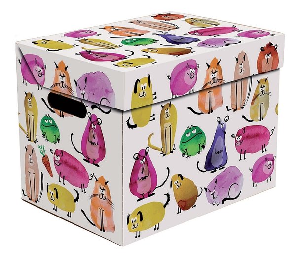Aufbewahrungsbox Mit Deckel Deko Karton Mehrzweckbox - Tiere