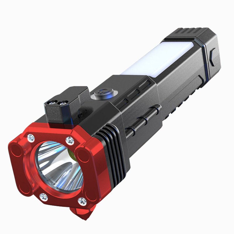 LED Taschenlampe Notfallhammer Gurtschneider Magnet Wasserdicht