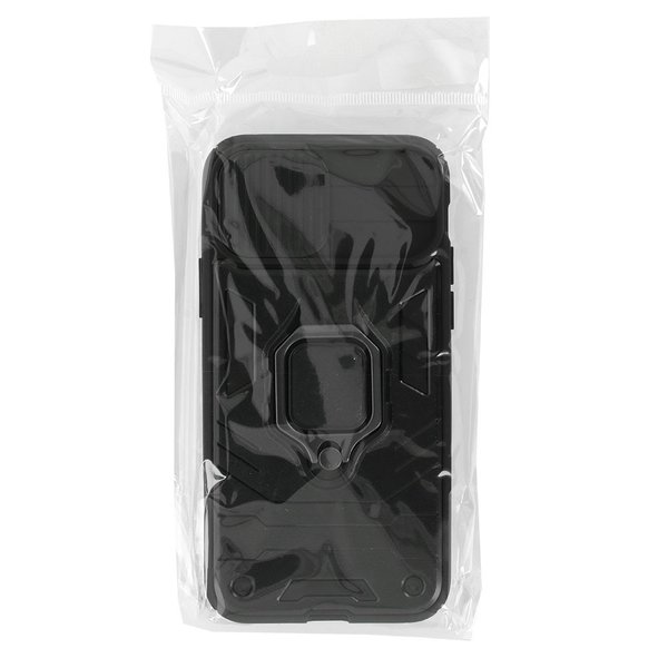 Für iPhone Panzer Case Ring Outdoor Handyhülle mit Kameraschutz Schwarz