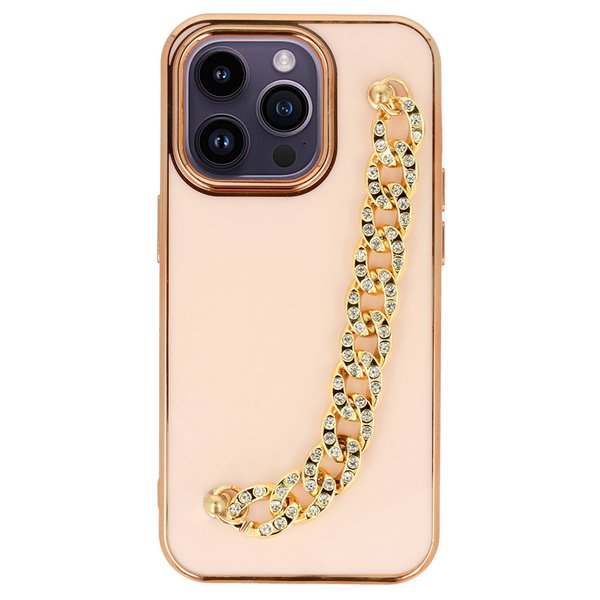 Für iPhone Armband Handyhülle Luxus Cover Case Design 4 Hellrosa