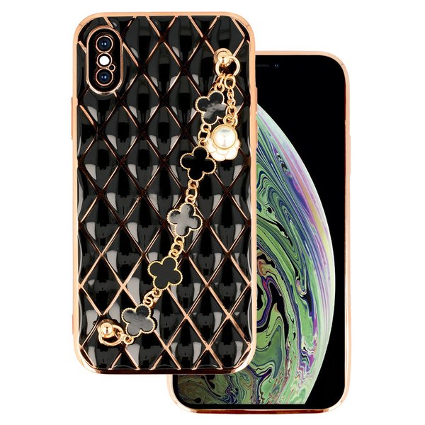Für iPhone Armband Handyhülle Luxus Cover Case Design 5 Schwarz