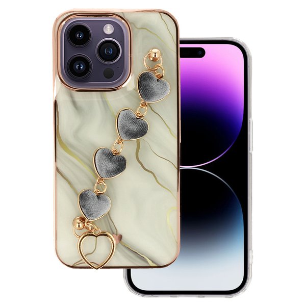 Für iPhone Armband Handyhülle Luxus Cover Case Design 1 Weiß