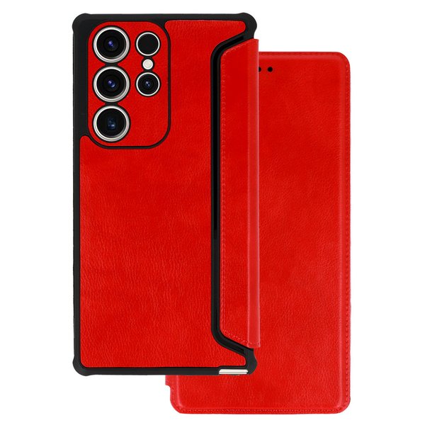 Für Samsung Galaxy S Serie - Leder Handyhülle Klapphülle Schutzhülle Etui - Rot