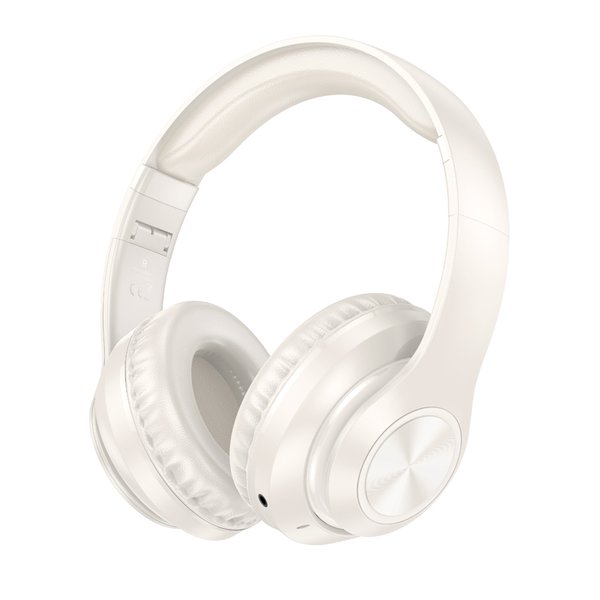 Borofone Over-Ear-Kopfhörer Gratified Kabellos Bluetooth Weiß