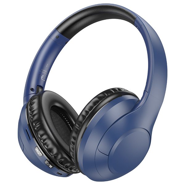 Borofone Over-Ear-Kopfhörer Glamour Kabellos Bluetooth Blau