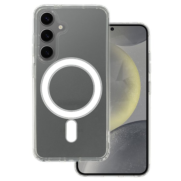 Für Samsung S24 (6,2") Acrylic Magsafe Handyhülle Bumper Cover Case Transparent